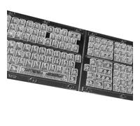 ECMQS Durability Keycaps Featuring Carbon Like Texture and Clear Backlight Lettering for Mechanical Keyboards Carbonfiber Texture Keycaps
