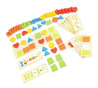 ECMQS Educational Wooden Puzzle Game Set Toy for Children Shape Color Learn and Basic Mathematics Skill Development Actvity Educational Wooden Puzzle Game Toy