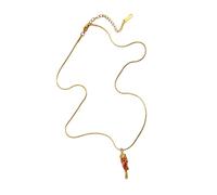 ECMQS Exquisite Fish Pendant Necklace, Tarnish, 18k Gold Plated | Enameled Stainless Steel Accessory for Women, Holiday Gift, Summers Jewelry Accessory, Daily Wear