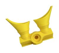 ECMQS Eye Rinse Device with Two Nozzles for Standard 16Oz, Dark yellow