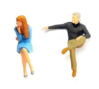 ECMQS Handcrafted 1: 64 Sitting Person Statue, Thinking Womens Sui