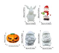ECMQS Holiday Themed Unpainted Savings Box for Home Decor, B | Unpainted Resin Figurine, PVC Safe, Paintable Project for Kids Christmas Holiday Savings Decoration