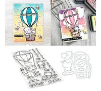 ECMQS Hot Air Balloon 1 Set DIY Cutting Dies and Stamp Scrapbooking Die Cutting Machine Stencils for DIY Scrapbooking Photo Album Decor