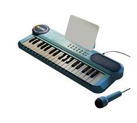 ECMQS Interactive Kids Piano Electronic Keyboard, 37 Keys, Blue | 5 Instrument Voices and Rhythm Modes for Preschooler Music Learning Features, Children Music Instrument Toy