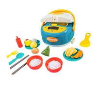 ECMQS Interactive Pretend Kitchen Toy with Light Sound for Fine Motor Skills Fun Role Play Kitchen Accessories with Food Models for Party Activity