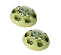 ECMQS Interactive Treat Dispenser That Rewards Dogs When They Push the Right Spots Double Layer Dog Feeder