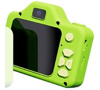 ECMQS Kids Camera with 720P Double Lens and 400mAh Battery, Green | Digital Enlarge and Organ of Sight Security Screen with Music Player and Puzzle Game Functions
