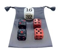 ECMQS Large Doubling Cubes Backgammon Pearls Dices Set | 22mm Doubling Cubes Pluses Four 16 Mm Dices with Waterproof Storage Bag, Gaming Accessories Gift