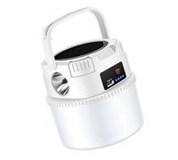 ECMQS LED Camp for Outdoor Lighting, 1 pack | Rechargeable by Solar or Type-C, Carry Handle with Four-Light Power Display