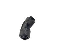 ECMQS Liquid Cooling 45 Degree Angled Metal Fitting High Pressure Resistant Thread Assembly for 9.5x12.7mm / 9.5x16mm Water Cooling Thick Thin Elbow