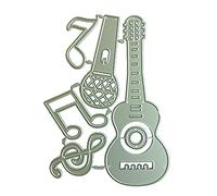 ECMQS Metal Cutting Dies Stencil Music Guitar Microphone Embossing Knife Template Decorative Scrapbooking Photo Album Decor