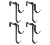 ECMQS Metal Fence Double Hook Adjustable Pool Poles Hangers Space Saving Pool Deck Accessories Swimming Accessory Holder Adjustable Coat Hooks
