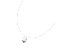 ECMQS Modern White Alloy Necklace with Delicate Teardrop Charm Versatile Accessory for Formal or Casual Outfits Elegant Alloy Women Delicate Water Earrings