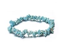 ECMQS Natural Gemstones Bead Chakras Crystal Chip Stone Color Gravel Bracelets for Yoga Prayer Protections Gemstones Beads Wristband Bangle