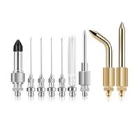 ECMQS Nipple Adapter and Elbow Adapter for Small Space Grease Tool Accessory Set Include Needle Tip with Bent Straight Nozzle Grease Nozzles