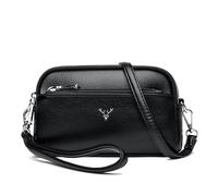 ECMQS On the Go Shoulder Crossbody Bag with Triple, Black