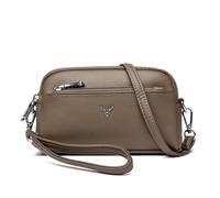 ECMQS On the Go Shoulder Crossbody Bag with Triple, Coffee