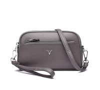 ECMQS On the Go Shoulder Crossbody Bag with Triple, Gray