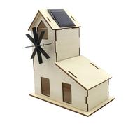 ECMQS Paintable Wooden Windmill Solar Explorers Educational Science Learning Project Hands on Learning Toy