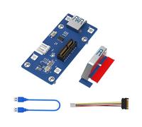 ECMQS PCIE1X Adapter Card Unique Light Effect in Computer with LED Lighting PciE 90Degree Steering Card Reasonable Use Extension