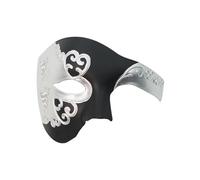 ECMQS Phantoms Half Masquerades Masked, Black silver