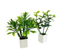 ECMQS Planter Plant Accent, E, E. | 1: 12 Scale Doll House Scene Faux Greenery Decor Piece for Balcony Shelf Styling, Collector Use