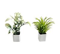 ECMQS Planter Plant Accent, F | 1: 12 Scale Doll House Scene Faux Greenery Decor Piece for Balcony Shelf Styling, Collector Use