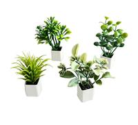 ECMQS Planter Plant Accent, G | 1: 12 Scale Doll House Scene Faux Greenery Decor Piece for Balcony Shelf Styling, Collector Use