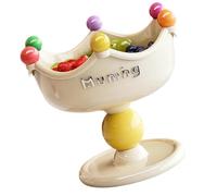 ECMQS Portable Double Layer Fruit and Vegetable Strainer, Cream White | Removable Strainer for Washing Drying Serving Food Inside or Outside with Modern Design for Daily Use