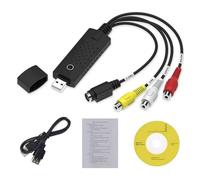 ECMQS Portable USB 2.0 Video Grab Card Easy Conversion From Analog to Digital 1-Channel Grab Card Converter Cord Analog to Digital Adapter