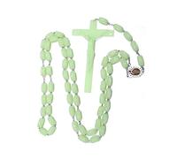 ECMQS Prayer Beads Rosary Necklace Prayer Necklace Texture Beads Suitable for Various Occasions Glowing