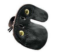 ECMQS PU Leather Finger Tab with 5mm Thick Padded Wear Resistant Finger Protectors for Enhanced and Flexibility Competition Marksmanship Gear