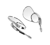 ECMQS Rotating Motorcycle Rearview Glass with Wide View, Plating | Vibrations Control, Glares Resistant Glass, Expanded Visual Ranges, Easy Installation, Night Day Clear Light