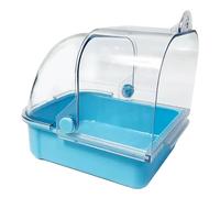 ECMQS Screw Bird Bathtub for Birdcages Hangable Shower Box Bathing Box Cage Bathing Tub Bathroom Feeding Bowl
