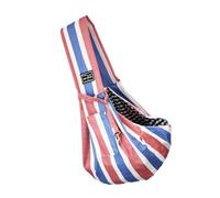 ECMQS Secure Pet with Ergonomic Panel Interior Fashionable Striped Pattern Travel Companion for Small Animals Breathable Pet