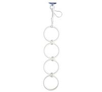 ECMQS Snake Climbing Rings Modular Climbing Hoops, White FOUR CIRCLES | Adjustable Exercise Chain Encourages Natural Movement and Reduces Stress for Customizable Habitat Enrichment