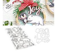 ECMQS Snow Time 1 Set DIY Cutting Stencils and Stamps Scrapbooking Die Cutting Machine Stencils for DIY Scrapbooking Photo Album Decor Cards