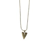 ECMQS Stainless Steel Jewelry Heart Pendant All-matched Clavicle Chain Novel Snake Bone Chain Necklace for Girls Love Necklace for Girls