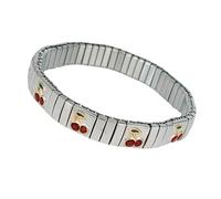 ECMQS Trendy Cherrys Strawberry Fruit Design Adjustable Italian Craftsmanship Comfortable Jewelry for Women Girls Fruit Charm