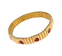 ECMQS Trendy Cherrys Strawberry Fruit Design Adjustable Italian Craftsmanship Comfortable Jewelry for Women Girls Fruit Charm