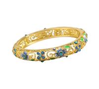 ECMQS Unique Drip Oil Enameled Clovers Symbol Crafted from Alloy in Ethnic Fashion Representing Fortunes Clovers Charm