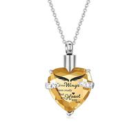 ECMQS Wearable Memorial Necklace for Pet Owners, Gold