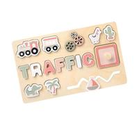 ECMQS Wooden Activity Puzzle Toy with Matching, Transportation money | Pieces and Moving Part for Toddler
