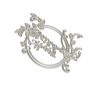 ECMQS Wreath Metal Die Cut Happy Birthday Cutting Dies Stencil for Card Photo Journal Scrapbooking Decorations