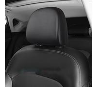 ECMWFPEJT 2Pcs Car Headrest Covers for MG ZS EV 2018-2026, Leather Car Seat Headrest Protector, Elasticated Front Rear Row Protective Cap Set,Front row-A