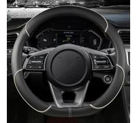 ECMWFPEJT Steering Wheel Cover, for Cupra Leon Sportstourer(2020-2024) Non Slip Microfiber Leather Breathable Car Steering Wheel Protection de volant,D