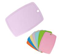 ECO 1 Pc Plastic Chopping Board with Deep Drip Juice Groove | 5MM Thick Non Slip Cutting Boards for Kitchen |Ideal Kitchen Chopping Board for Meat, Fruits & Vegs (Light Purple)