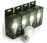 ECO 100W E27 Edison Screw Energy Saving LED Light Bulbs, Low Energy 12W LED, Bright 1500 Lumens, Cool White 6500K, 15,000Hrs Lifetime, 4X Pack.