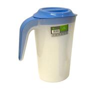 Eco 2L Semi Transparent Plastic Jug with Lid & Handle - Unbreakable Air Tight Plastic Jugs 2 Litre Ideal for Home, Kitchen & Outdoor Use | BPA-Free Juice Jug Pitcher with Lid (Blue)