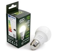 ECO 40W Equivalent E27 Screw Energy Saving LED Light Bulb, Low Energy 4.2W LED, 470 Lumens, Warm White 3000K, Non-Dimmable, 15,000Hrs Lifetime.